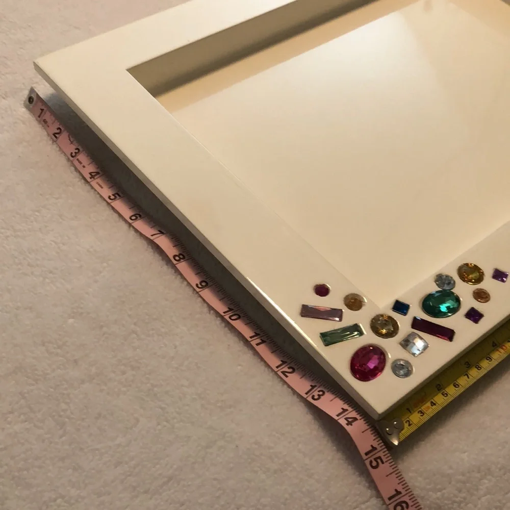 Z Gallerie Tray💖Decorative Gem-Embellished White Tray! For serving or your lap!